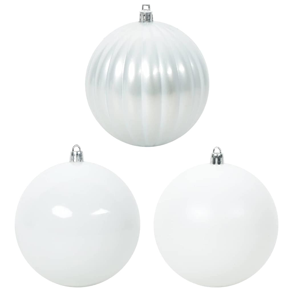 Christmas Bauble Set XXL 3 pcs White Plastic