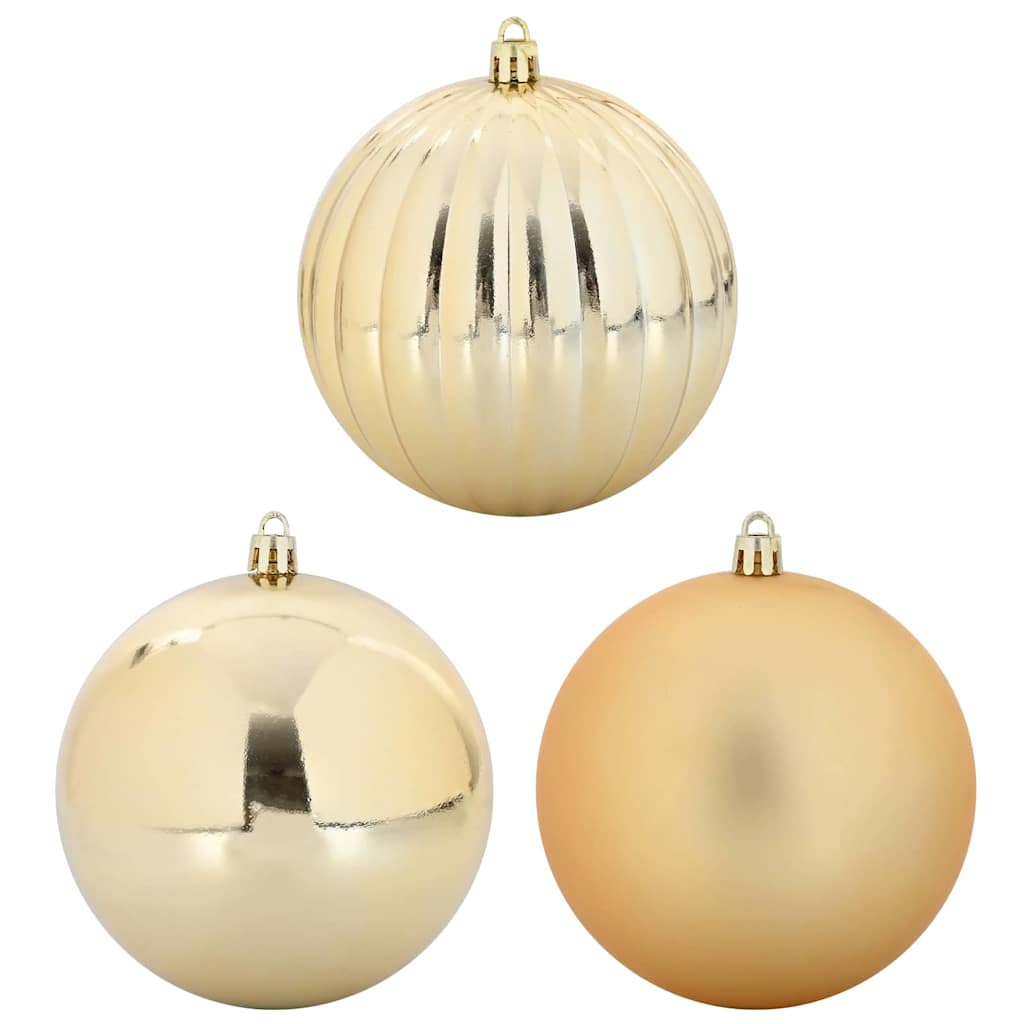 Christmas Bauble Set XXL 3 pcs Gold Plastic