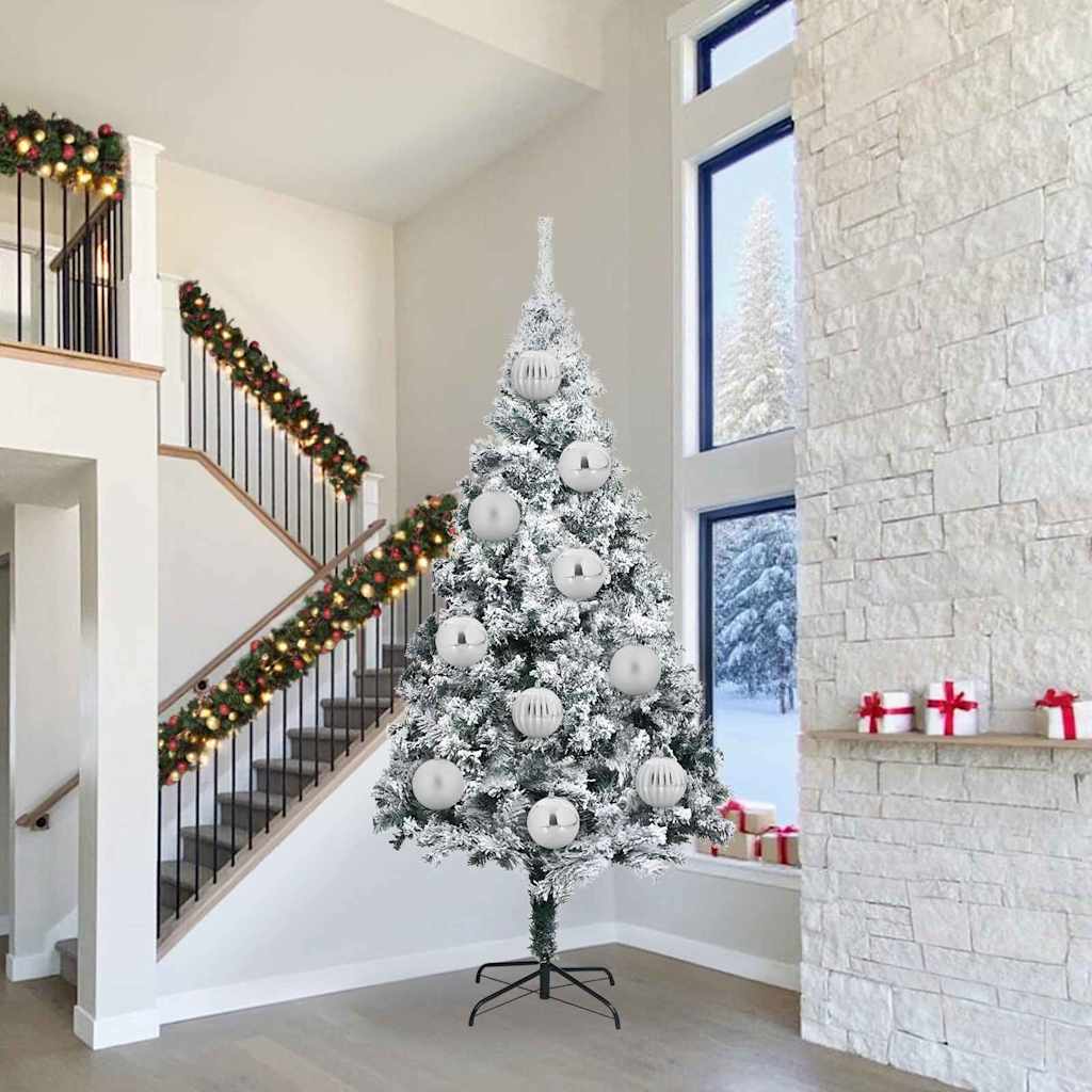 Christmas Bauble Set XXL 3 pcs Silver Plastic