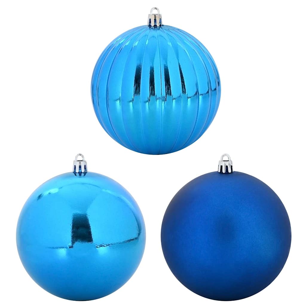 Christmas Bauble Set XXL 3 pcs Blue Plastic