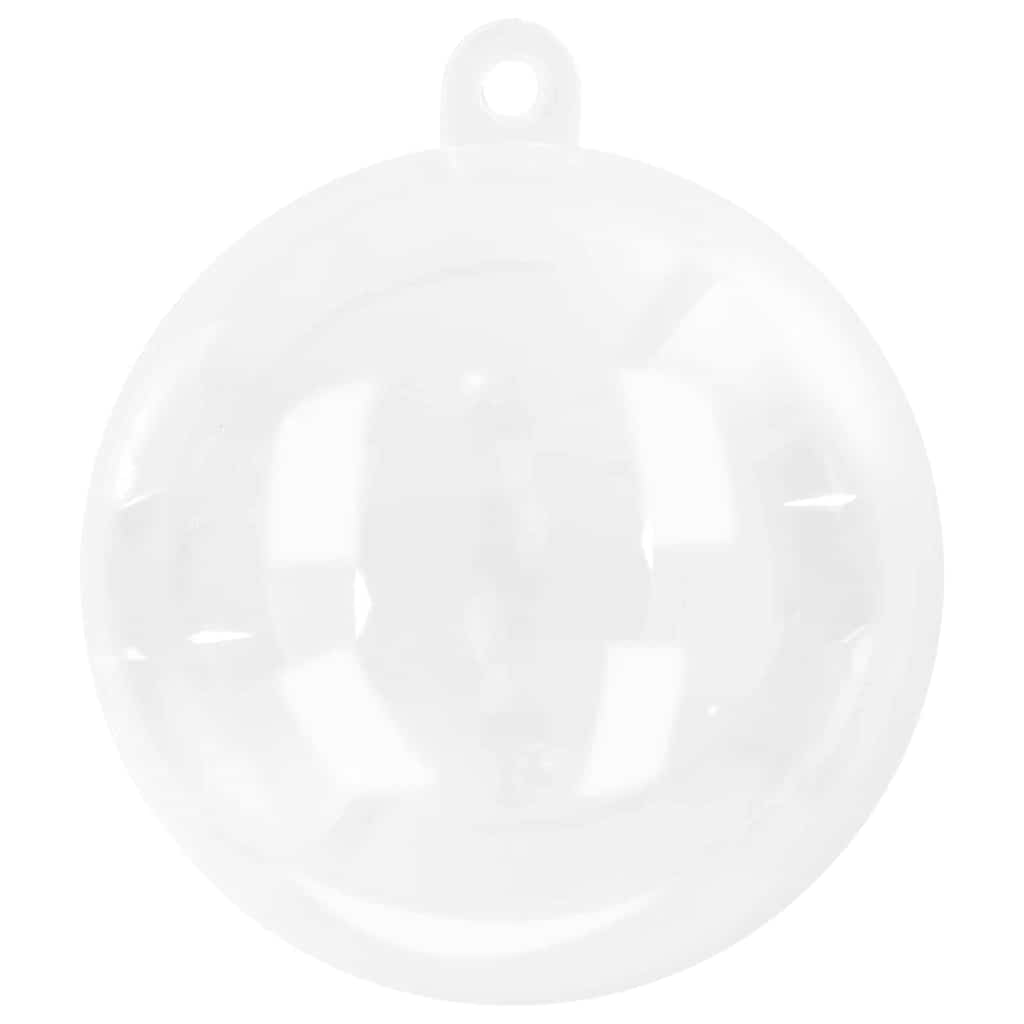 Christmas Bauble Set 25 pcs Transparent Ø 8 cm