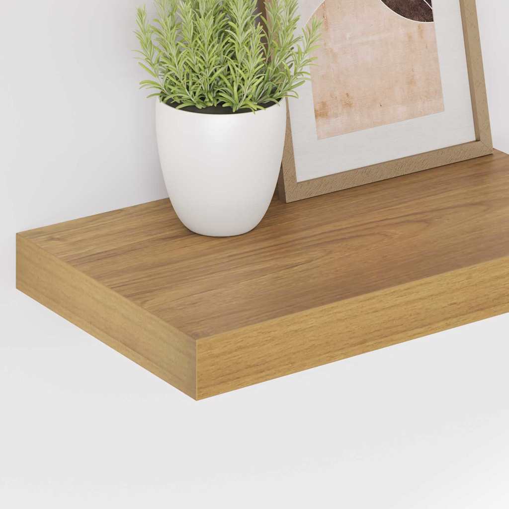 Wall Shelf 2 pcs Brown 40 x 23.5 x 3.8 cm Engineered Wood