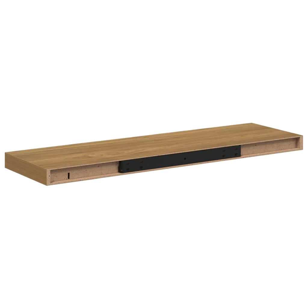 Wall Shelf 2 pcs Brown 90 x 23,5 x 3,8 cm Engineered Wood
