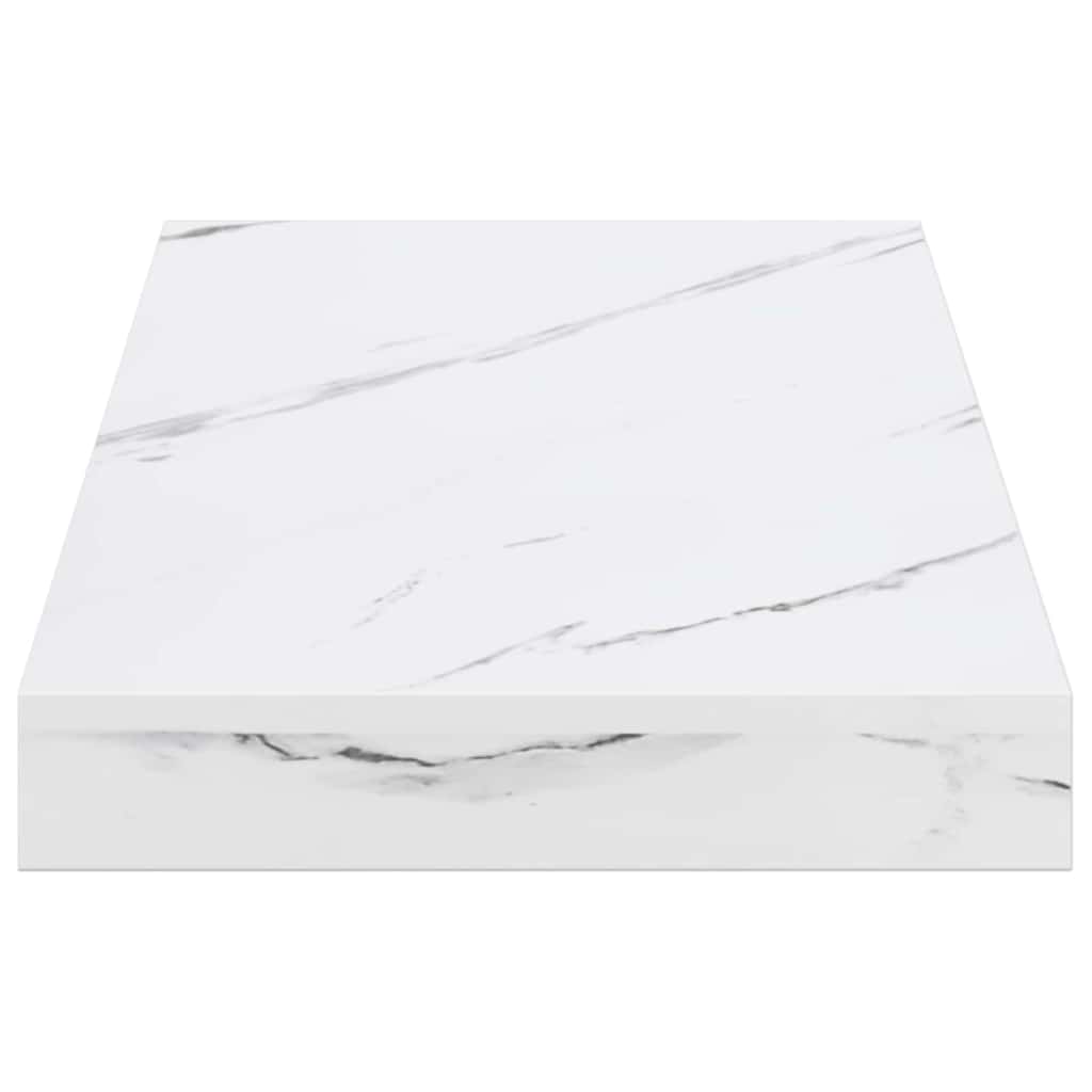 Wall Shelf 2 pcs White Marble 50 x 23.5 x 3.8 cm