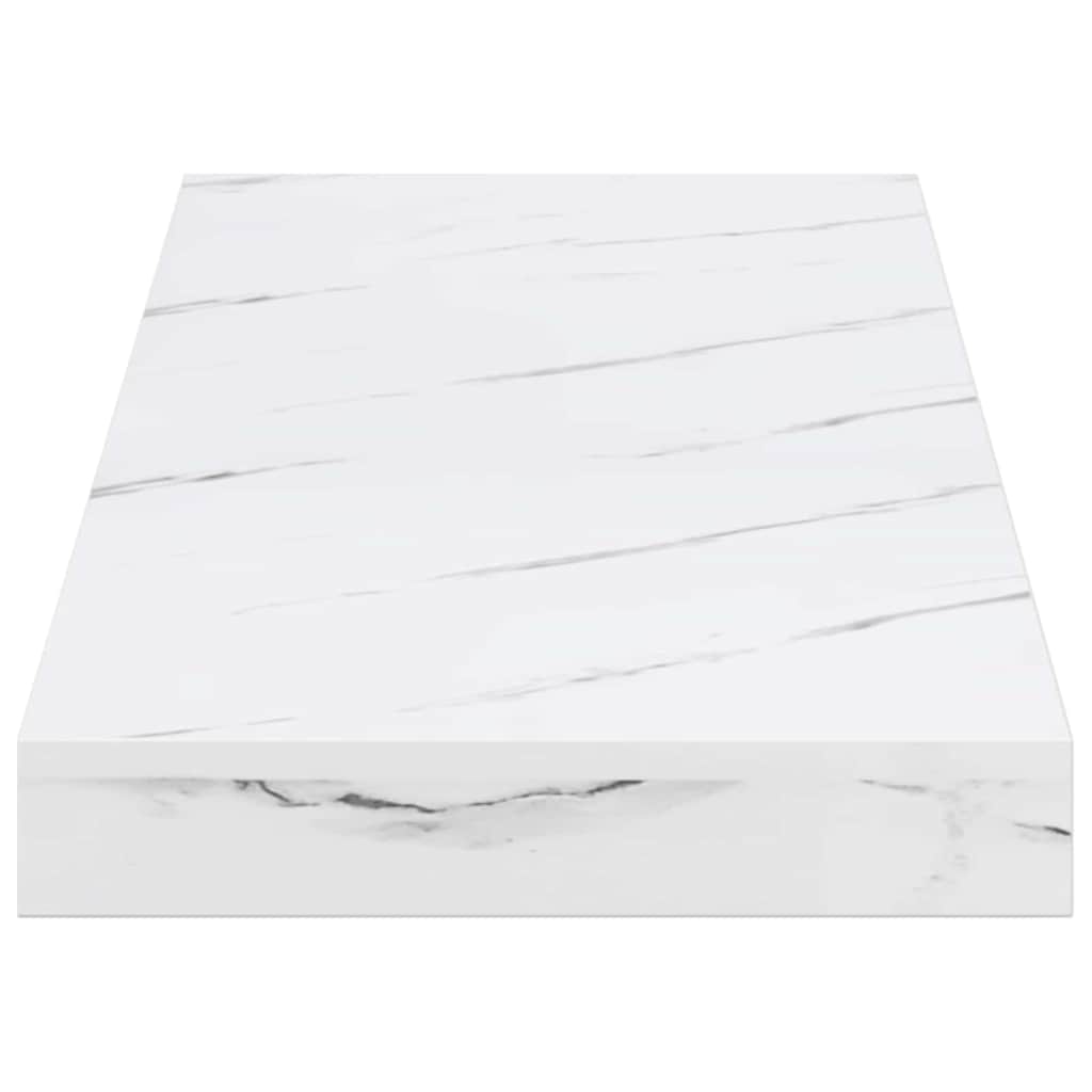 Wall Shelf 2 pcs White Marble 60 x 23,5 x 3,8 cm