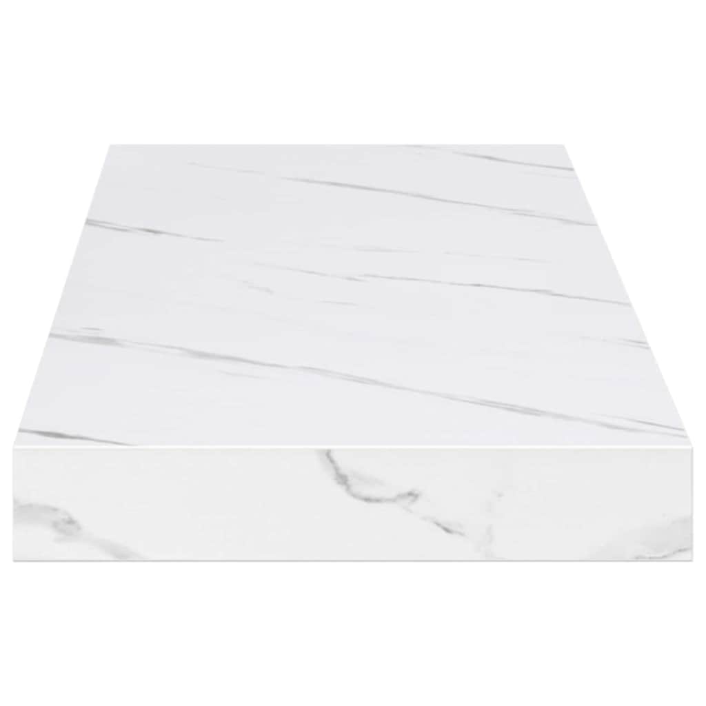 Wall Shelf 2 pcs White Marble 80 x 23,5 x 3,8 cm