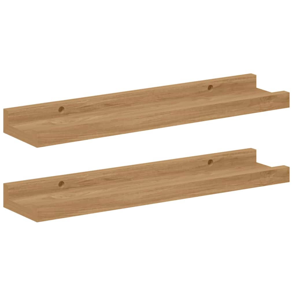 Wall Shelf 2 pcs Brown 40 x 9 x 3 cm Engineered Wood