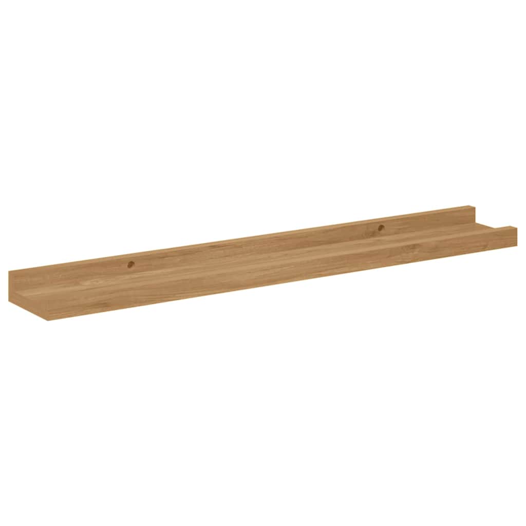 Wall Shelf 2 pcs Brown 60 x 9 x 3 cm Engineered Wood