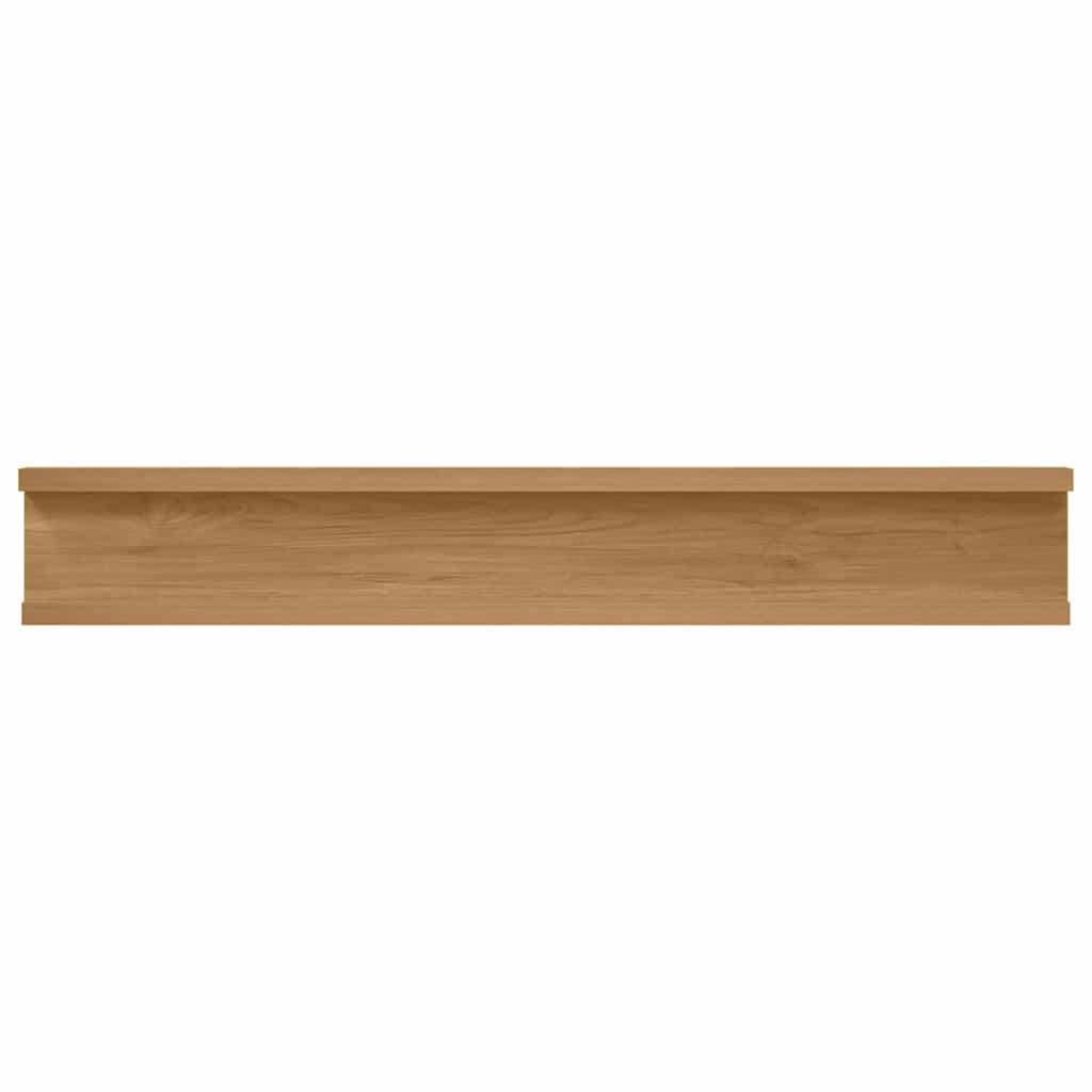 Wall Shelf 2 pcs Brown 60 x 9 x 3 cm Engineered Wood