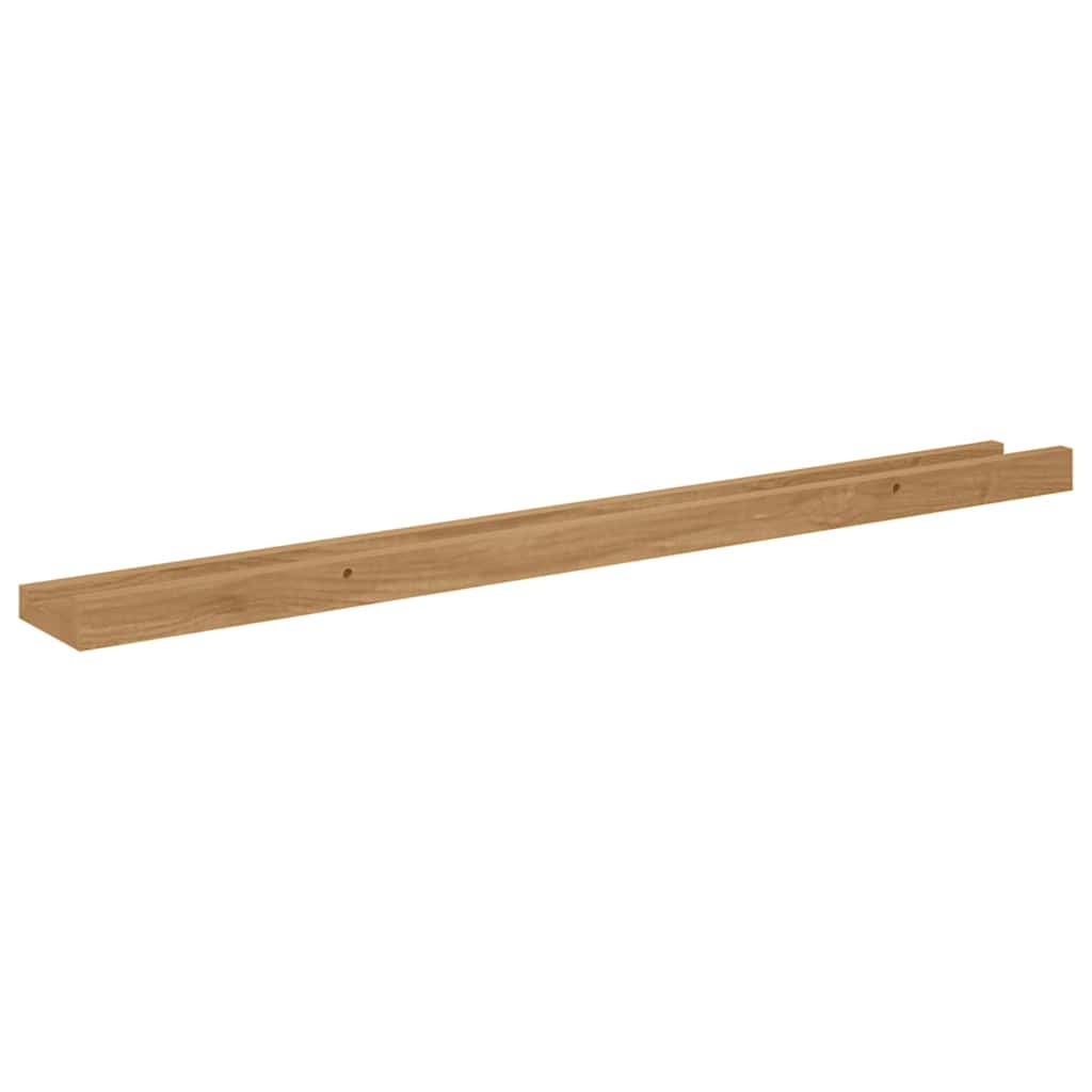 Wall Shelf 2 pcs Brown 80 x 9 x 3 cm Engineered Wood