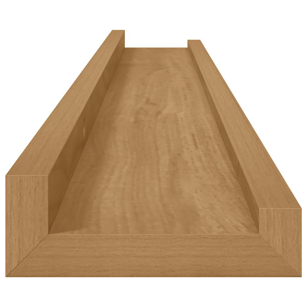 Wall Shelf 2 pcs Brown 80 x 9 x 3 cm Engineered Wood