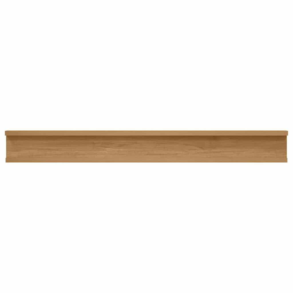 Wall Shelf 2 pcs Brown 80 x 9 x 3 cm Engineered Wood