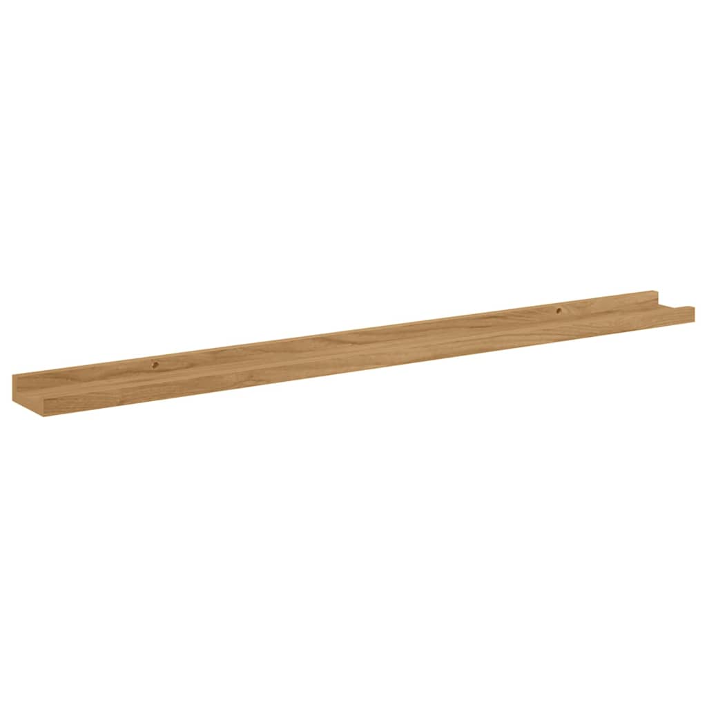 Wall Shelf 2 pcs Brown 100 x 9 x 3 cm Engineered Wood