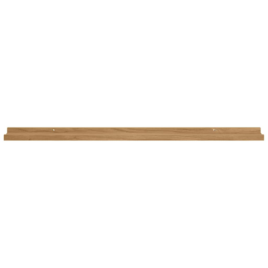 Wall Shelf 2 pcs Brown 100 x 9 x 3 cm Engineered Wood