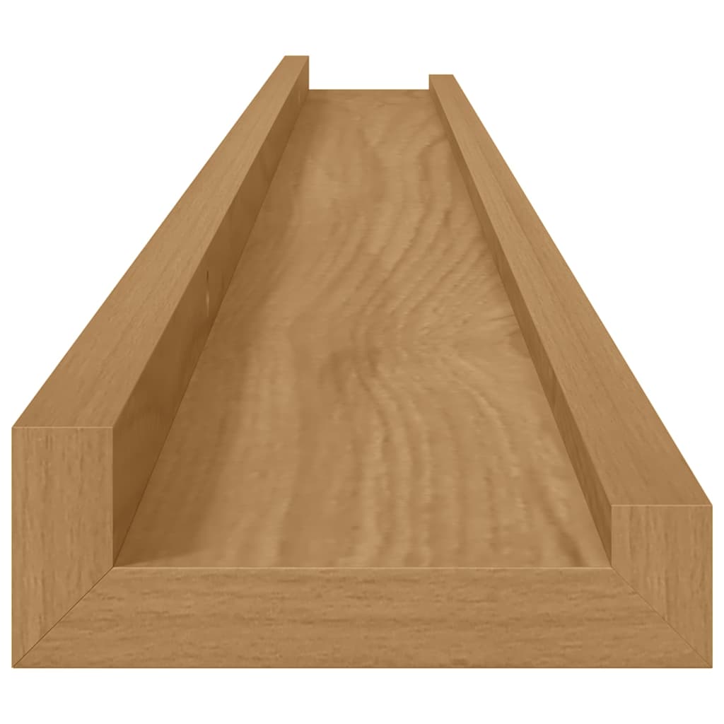 Wall Shelf 2 pcs Brown 100 x 9 x 3 cm Engineered Wood