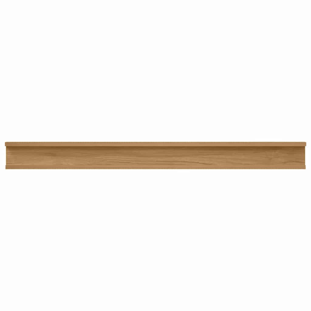Wall Shelf 2 pcs Brown 100 x 9 x 3 cm Engineered Wood