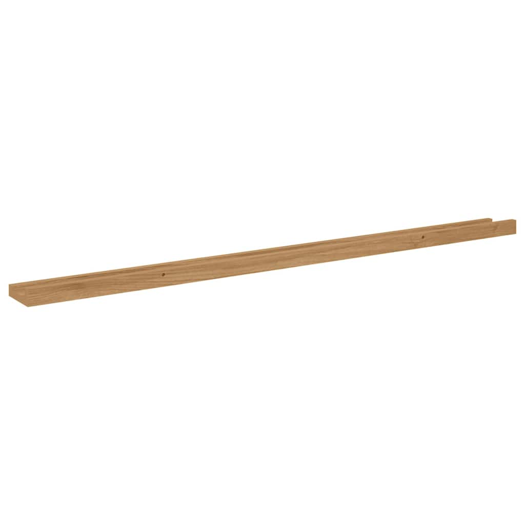 Wall Shelf 2 pcs Brown 115 x 9 x 3 cm Engineered Wood