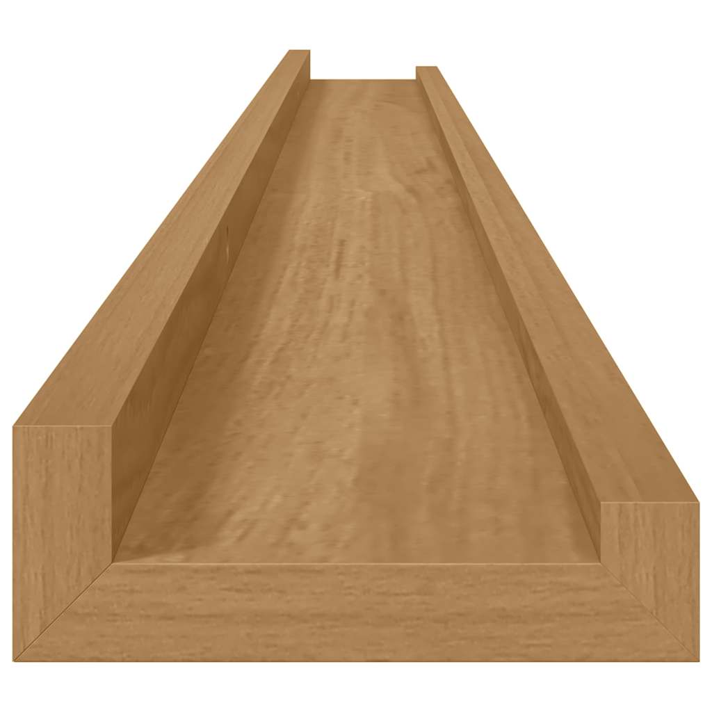 Wall Shelf 2 pcs Brown 115 x 9 x 3 cm Engineered Wood