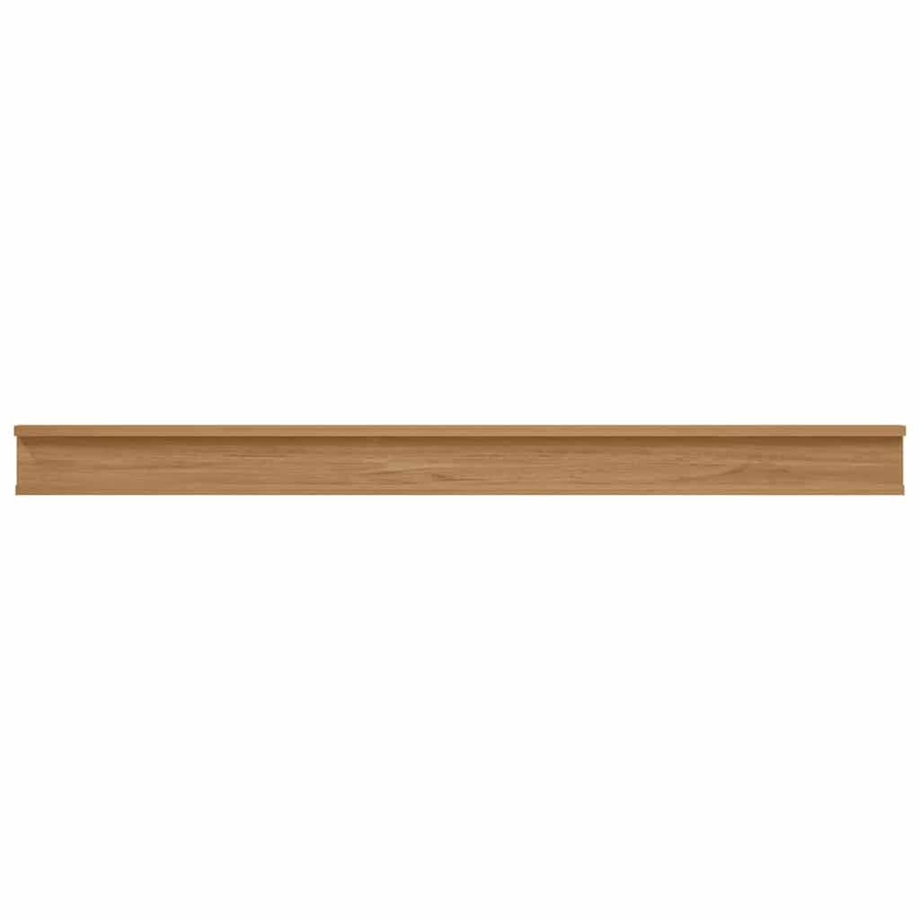 Wall Shelf 2 pcs Brown 115 x 9 x 3 cm Engineered Wood