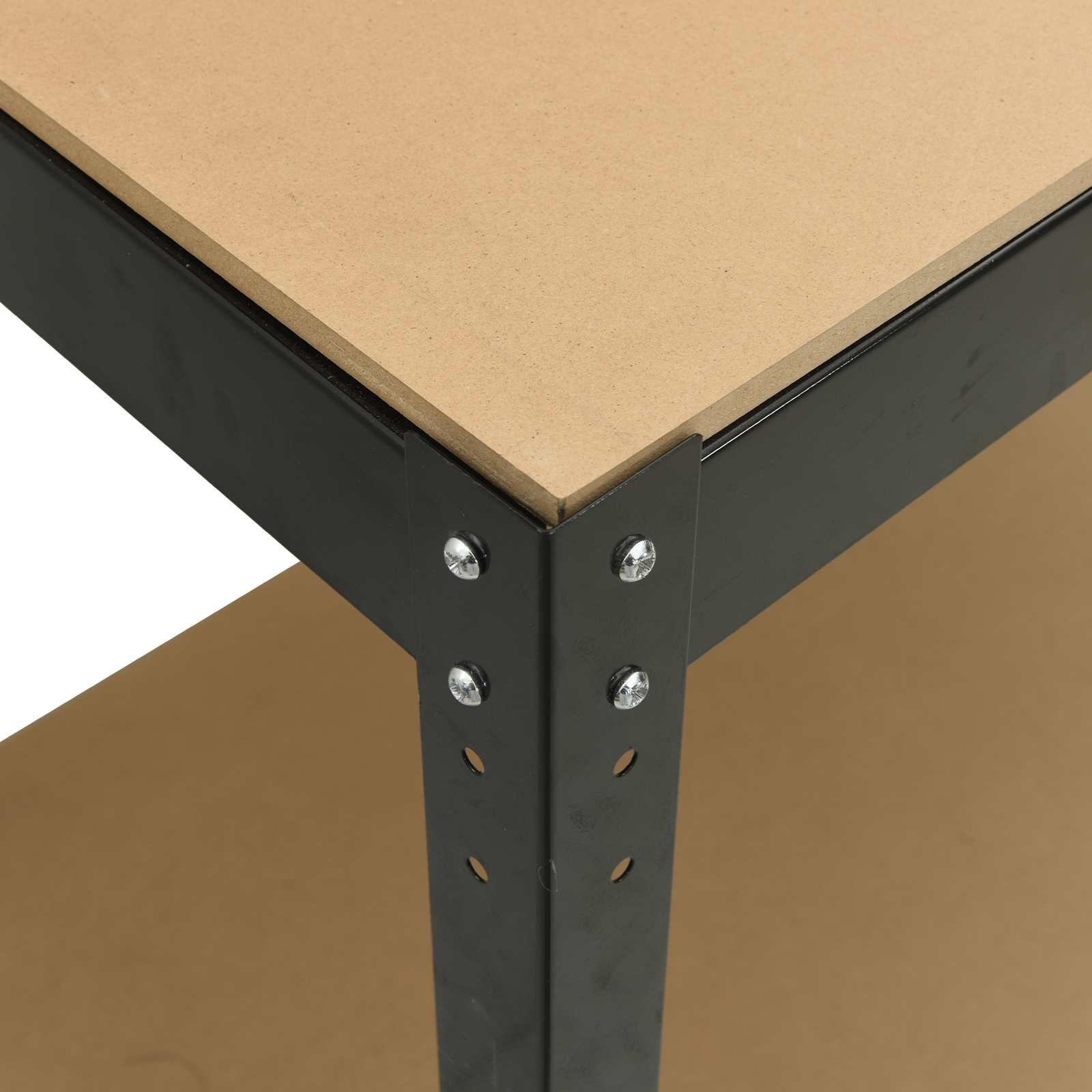 Workbench Black 81 x 41 x 145 cm Engineered Wood and Metal