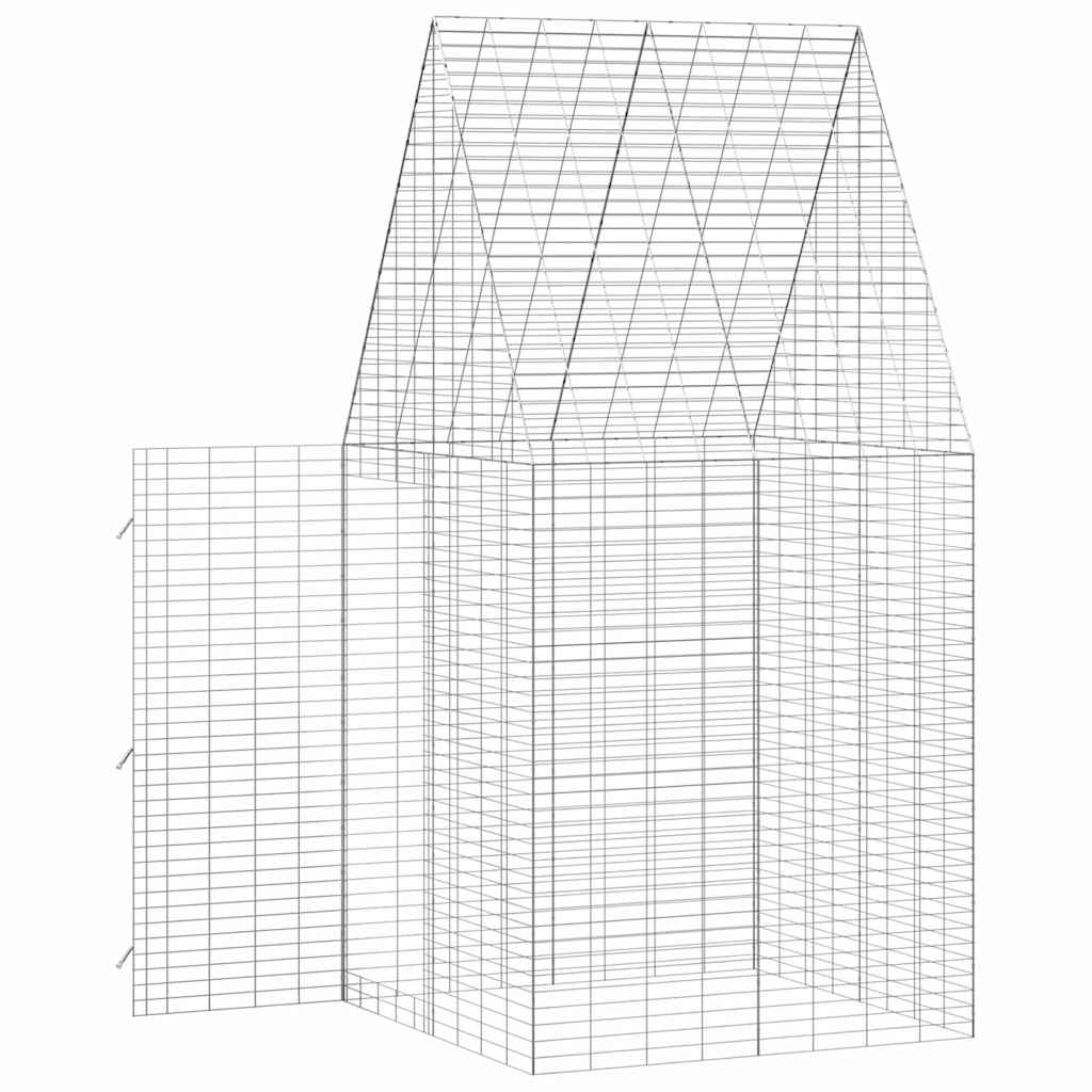 Rabbit Cage Silver 100 x 100 x 210 cm Galvanised Steel