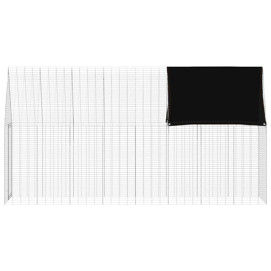 Rabbit Cage Silver 400 x 100 x 210 cm Galvanised Steel