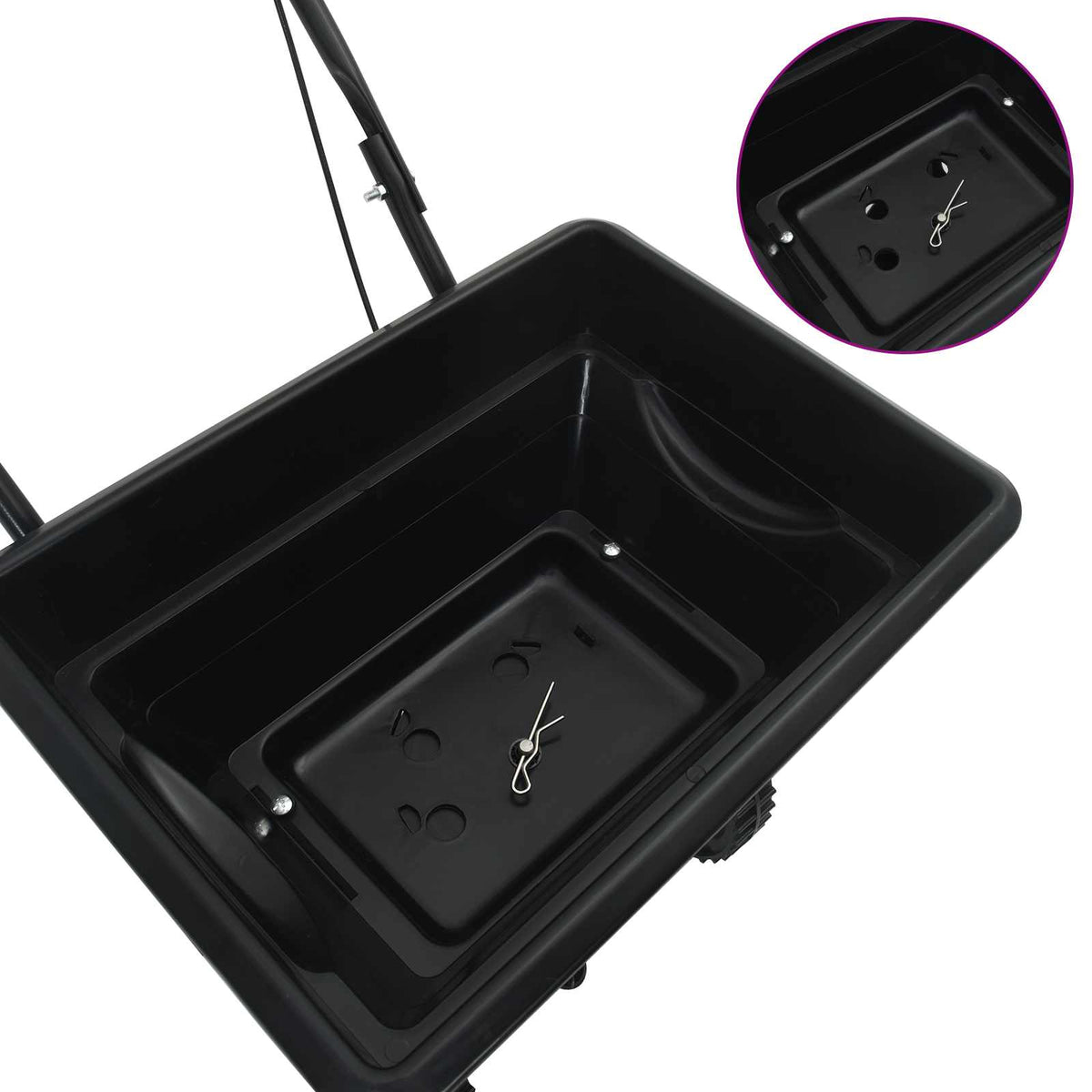 Spreader Black 82 x 46 x 75 cm PVC and Steel