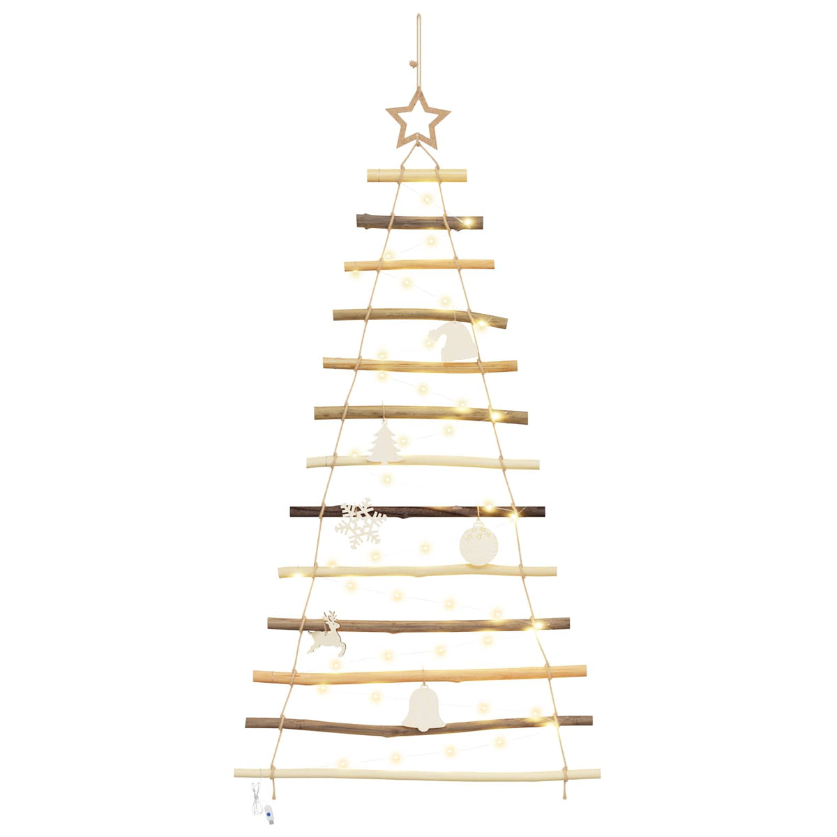 Christmas Tree Natural 120 cm Solid Ash Wood