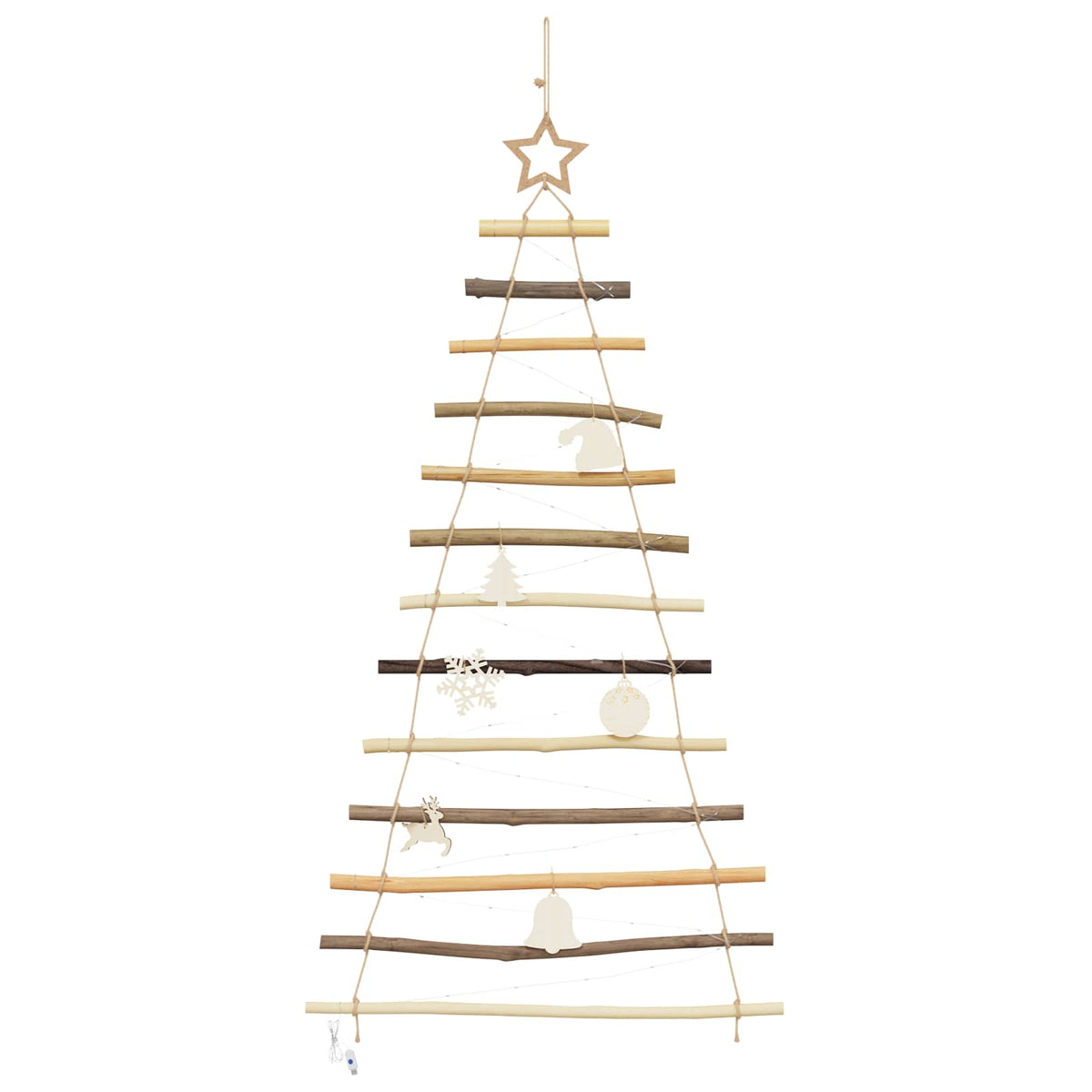 Christmas Tree Natural 120 cm Solid Ash Wood