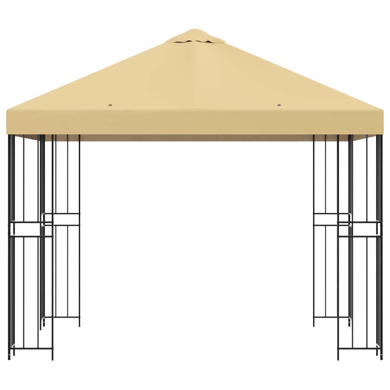Gazebo 3 x 3 m Cream Polyester and Steel 190 gsm