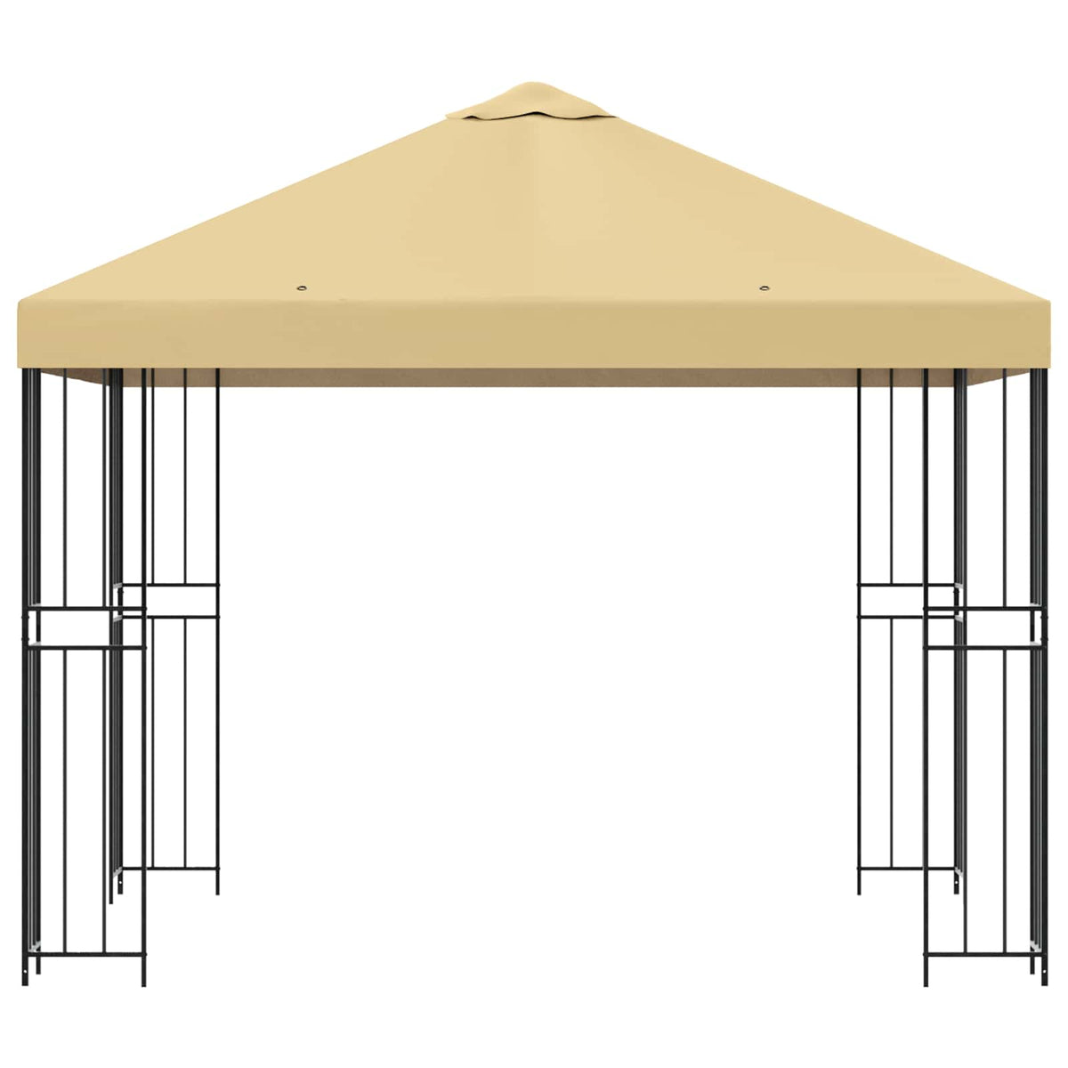 Gazebo 3 x 3 m Cream Polyester and Steel 190 gsm