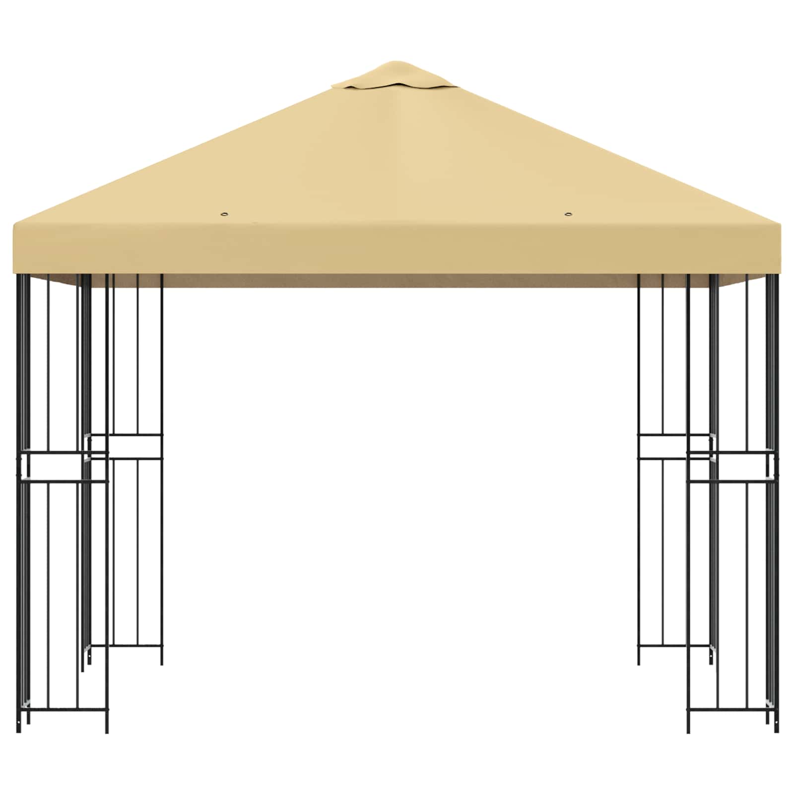 Gazebo 3 x 3 m Cream Polyester and Steel 190 gsm