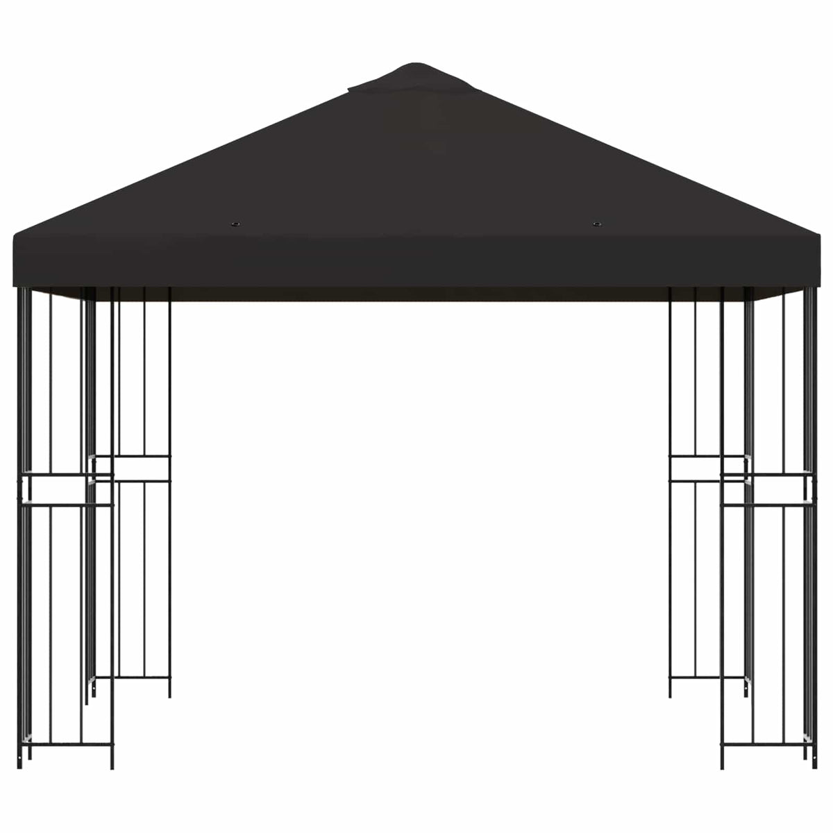 Gazebo 3 x 3 m Anthracite Polyester and Steel 190 gsm