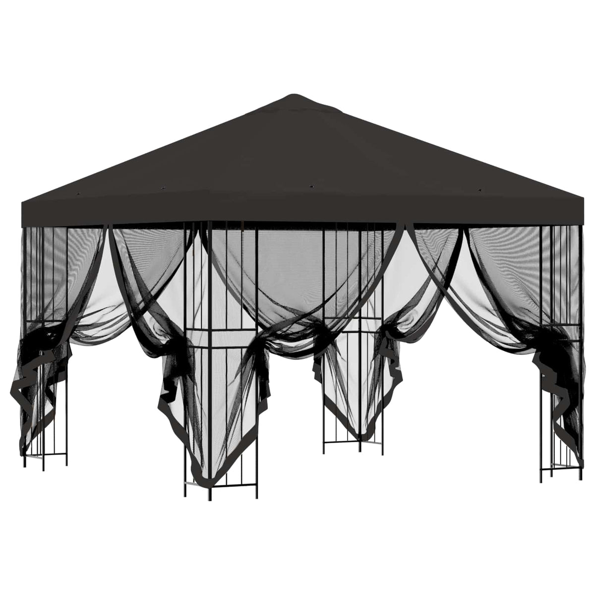 Garden Gazebo with Sidewalls 3 x 3 m Anthracite