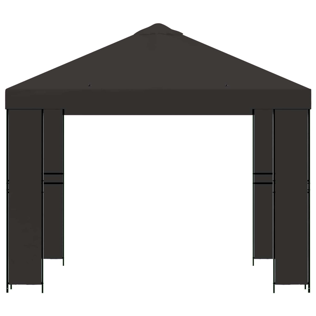 Gazebo 3 x 3 m Anthracite Polyester and Steel 190 gsm