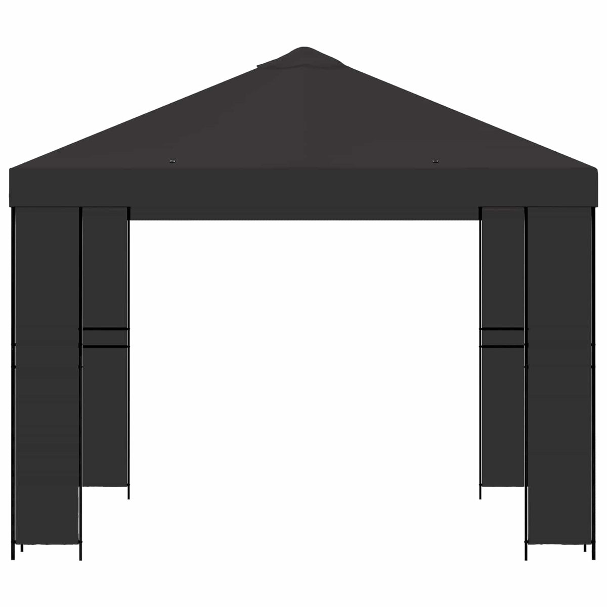Gazebo 3 x 3 m Anthracite Polyester and Steel 190 gsm
