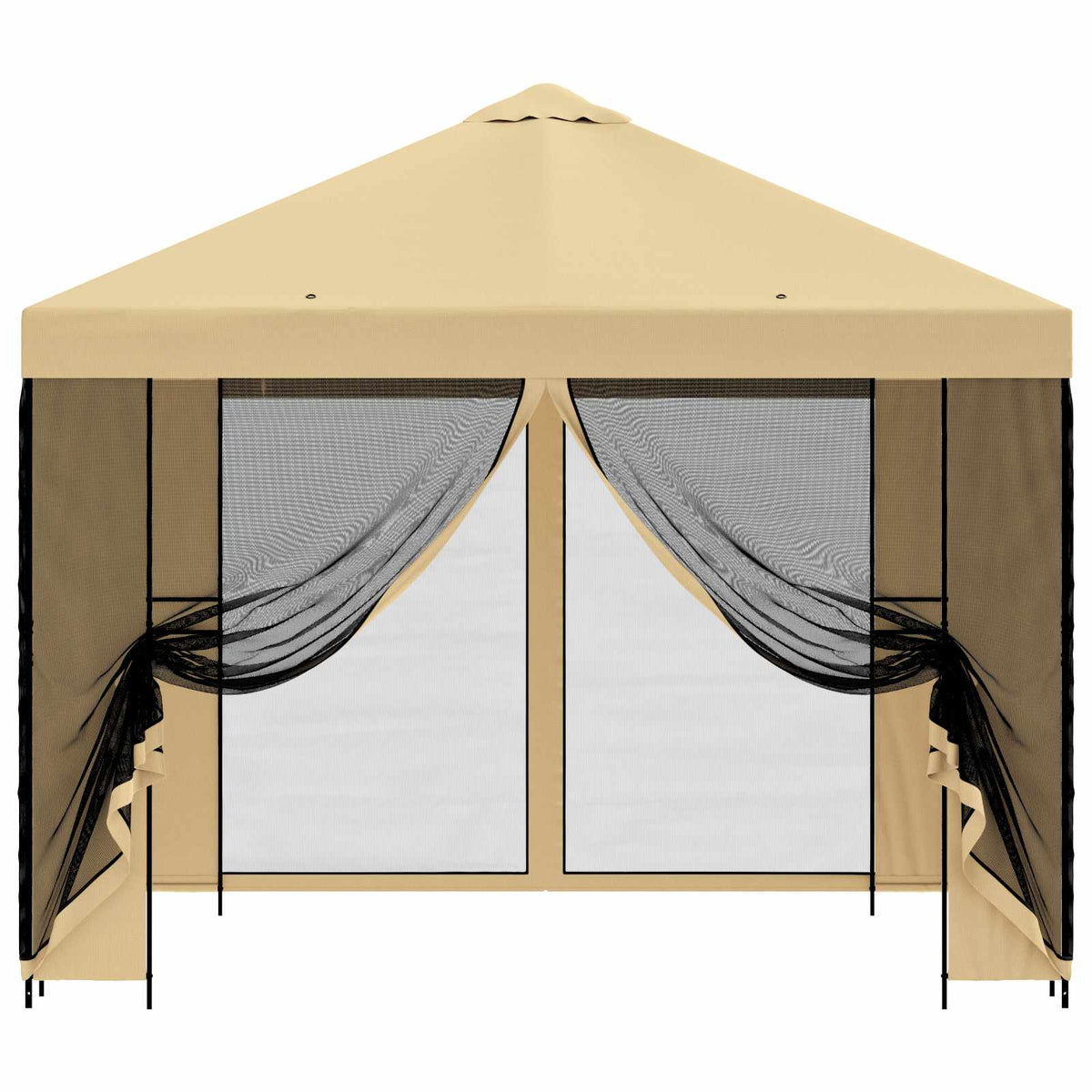 Garden Gazebo with Sidewalls 3 x 3 m Cream Polyester and Steel