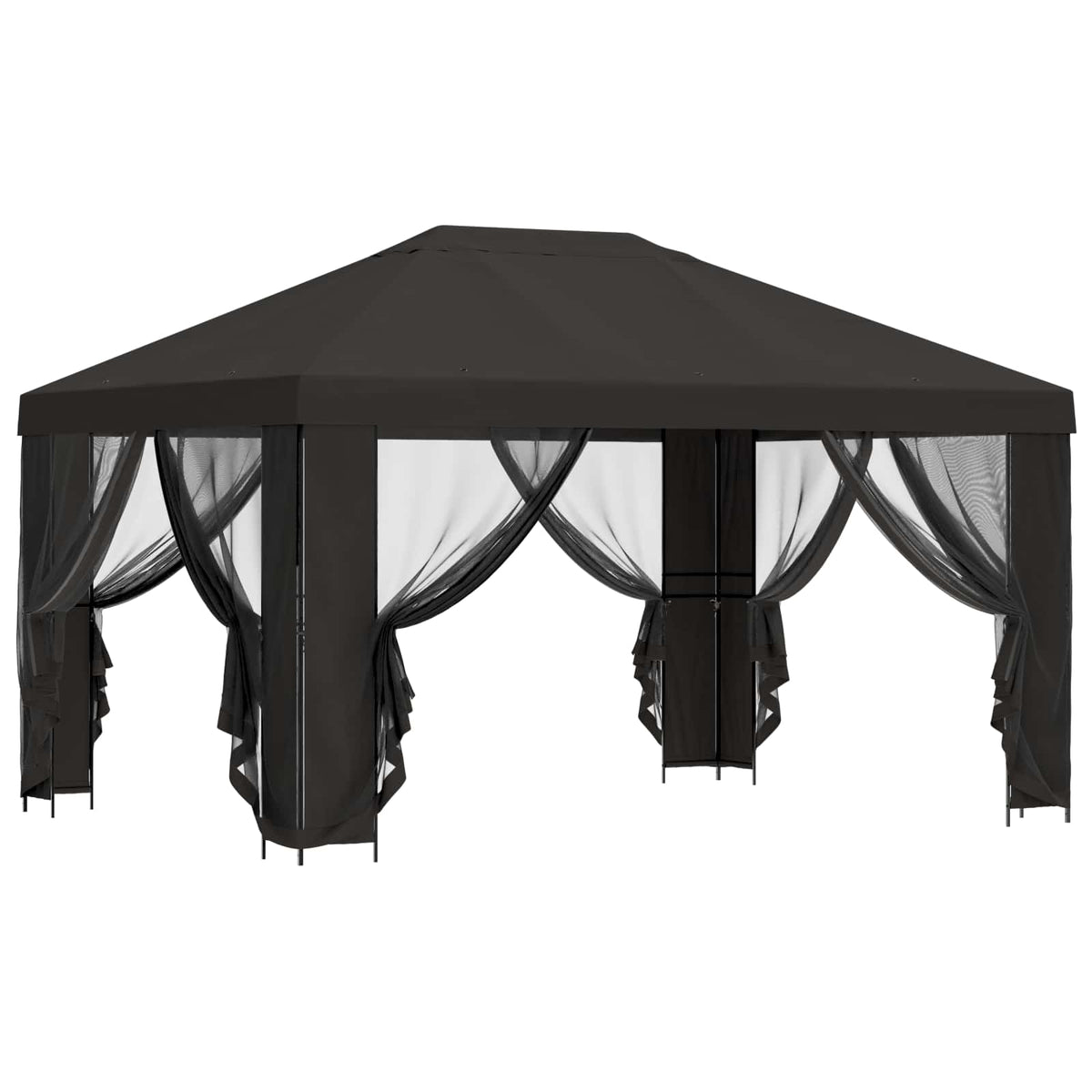 Garden Gazebo with Sidewalls 4 x 3 m Anthracite