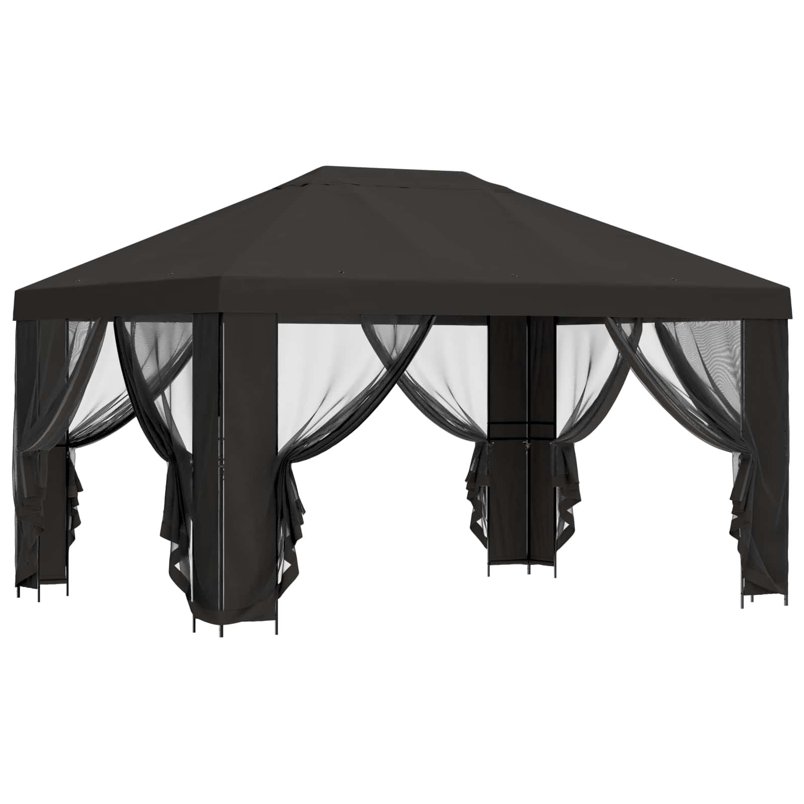 Garden Gazebo with Sidewalls 4 x 3 m Anthracite