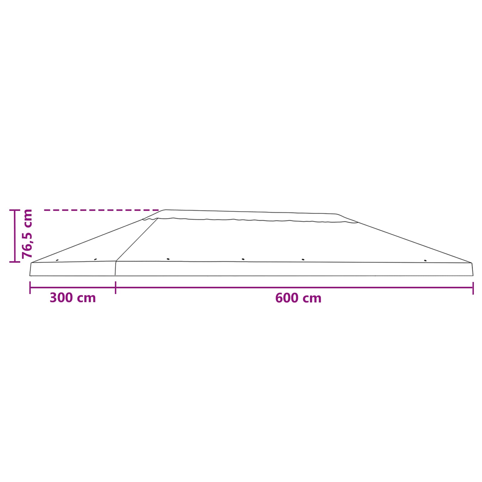 Gazebo Canopy Cover 6 x 3 m Cream Polyester 190