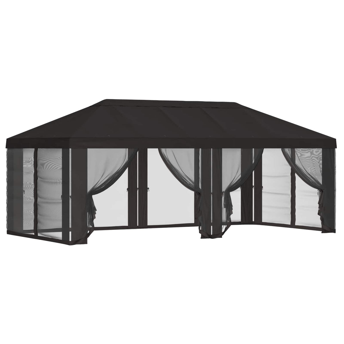 Gazebo Cover with Sidewalls 6 x 3 m Anthracite Polyester 190