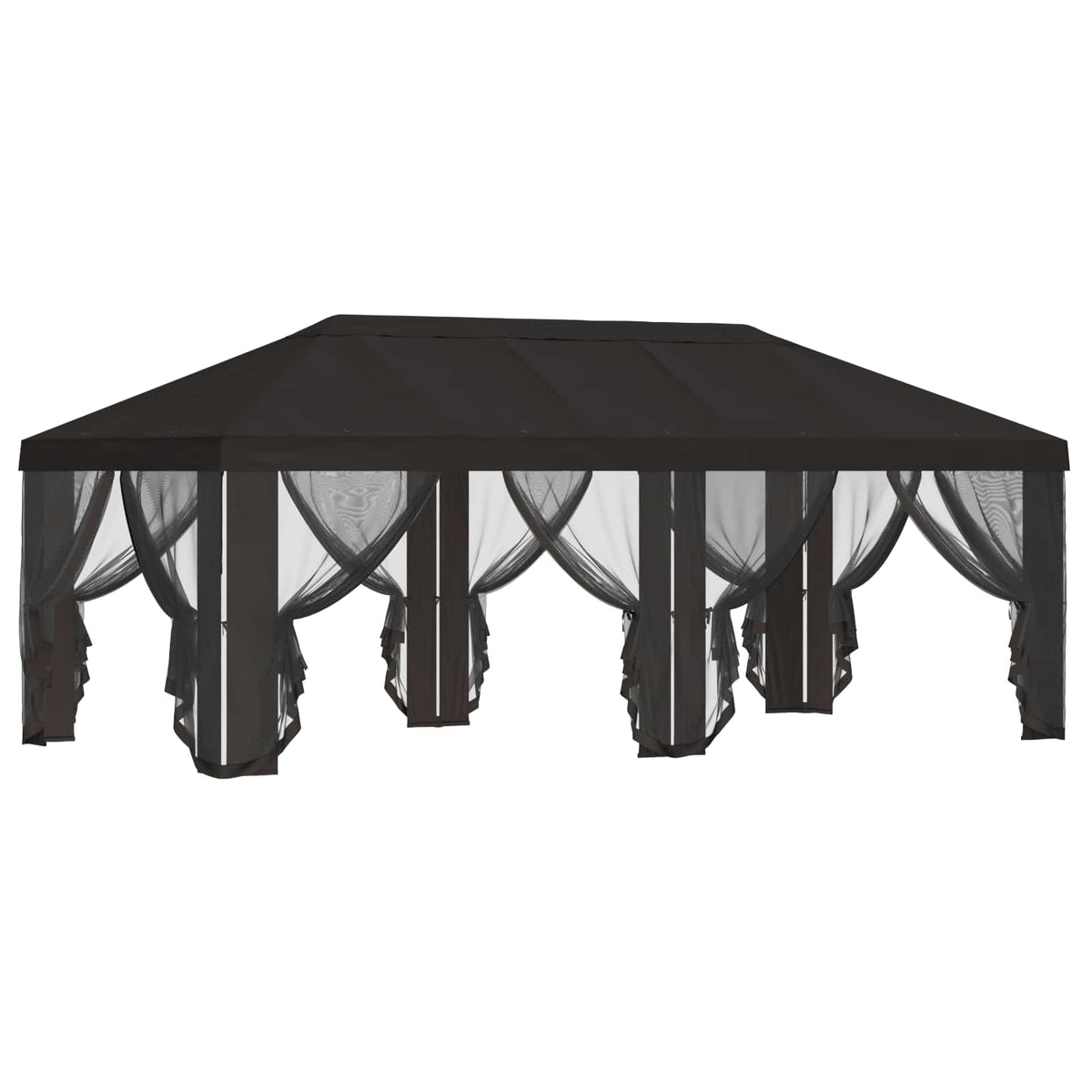 Gazebo Cover with Sidewalls 6 x 3 m Anthracite Polyester 190