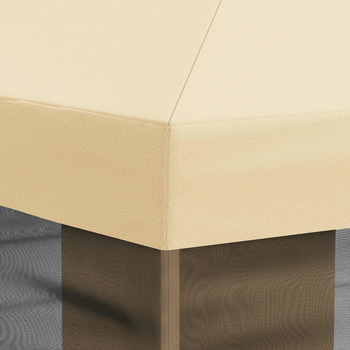 Gazebo Cover with Sidewalls Cream 600.5 x 300.5 cm Polyester