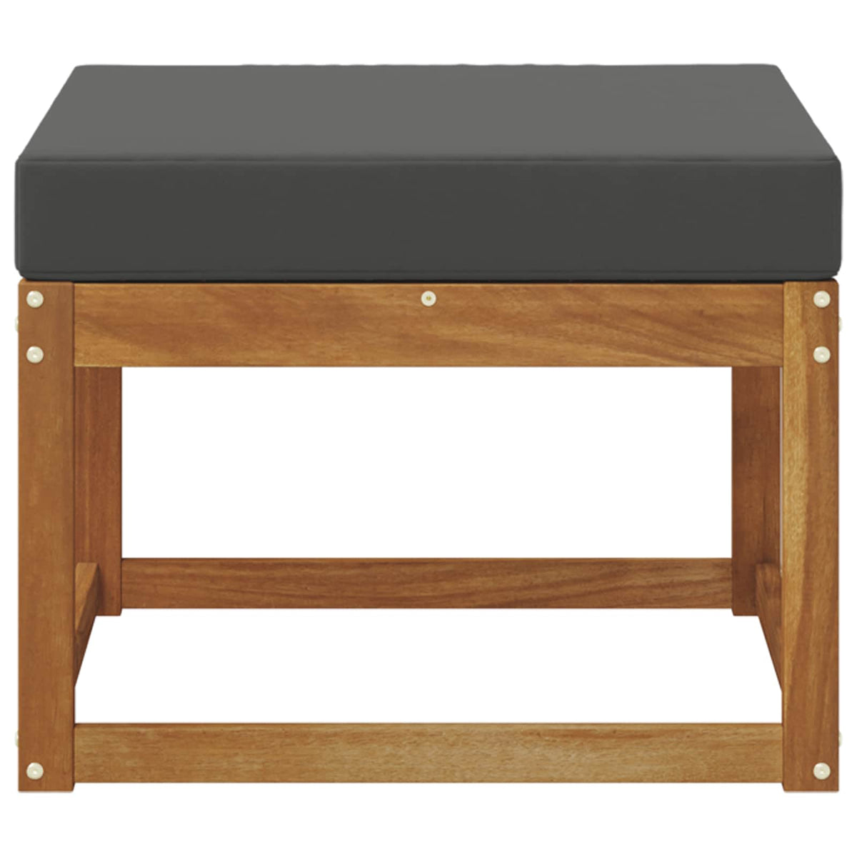 Outdoor Footstool Solid Acacia Wood Natural