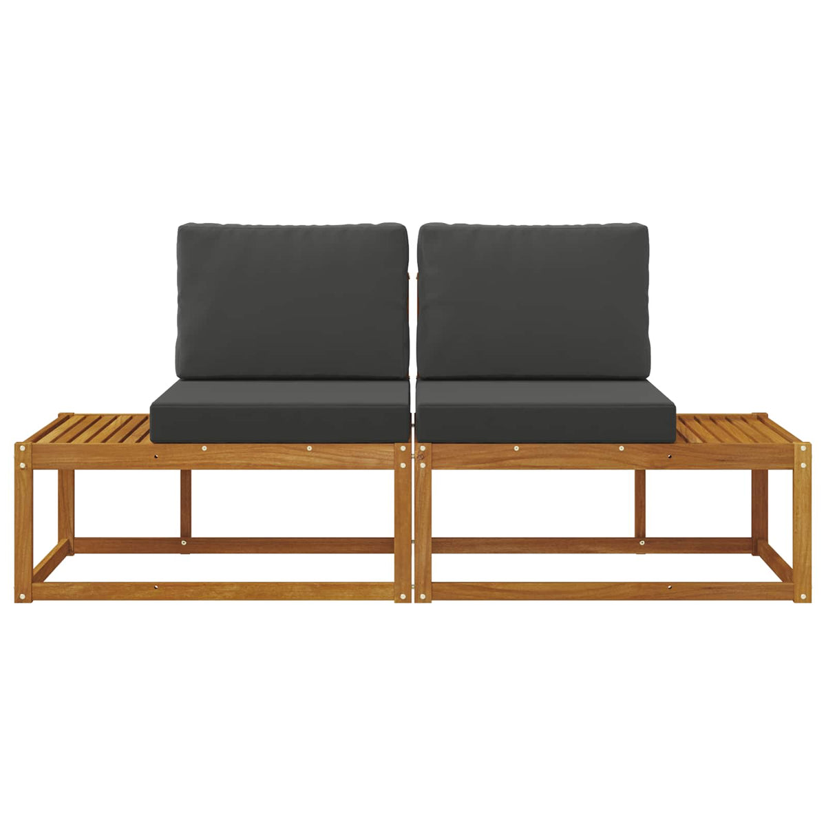 Outdoor End Sofa with Cushion 2 Piece Natural and Anthracite