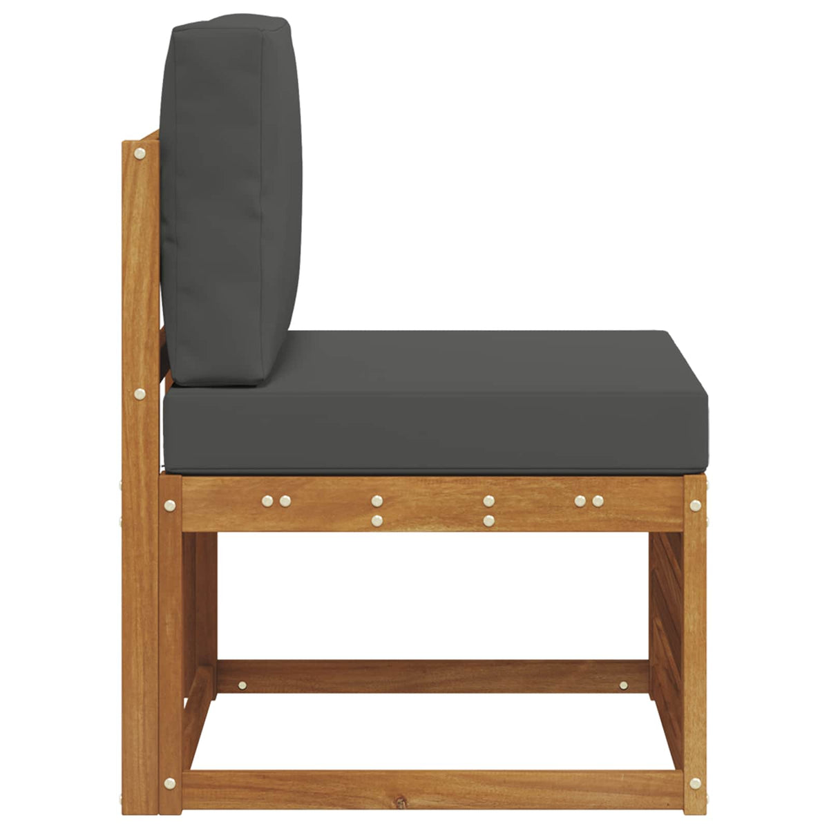 Outdoor Middle Sofa Solid Acacia Wood Natural