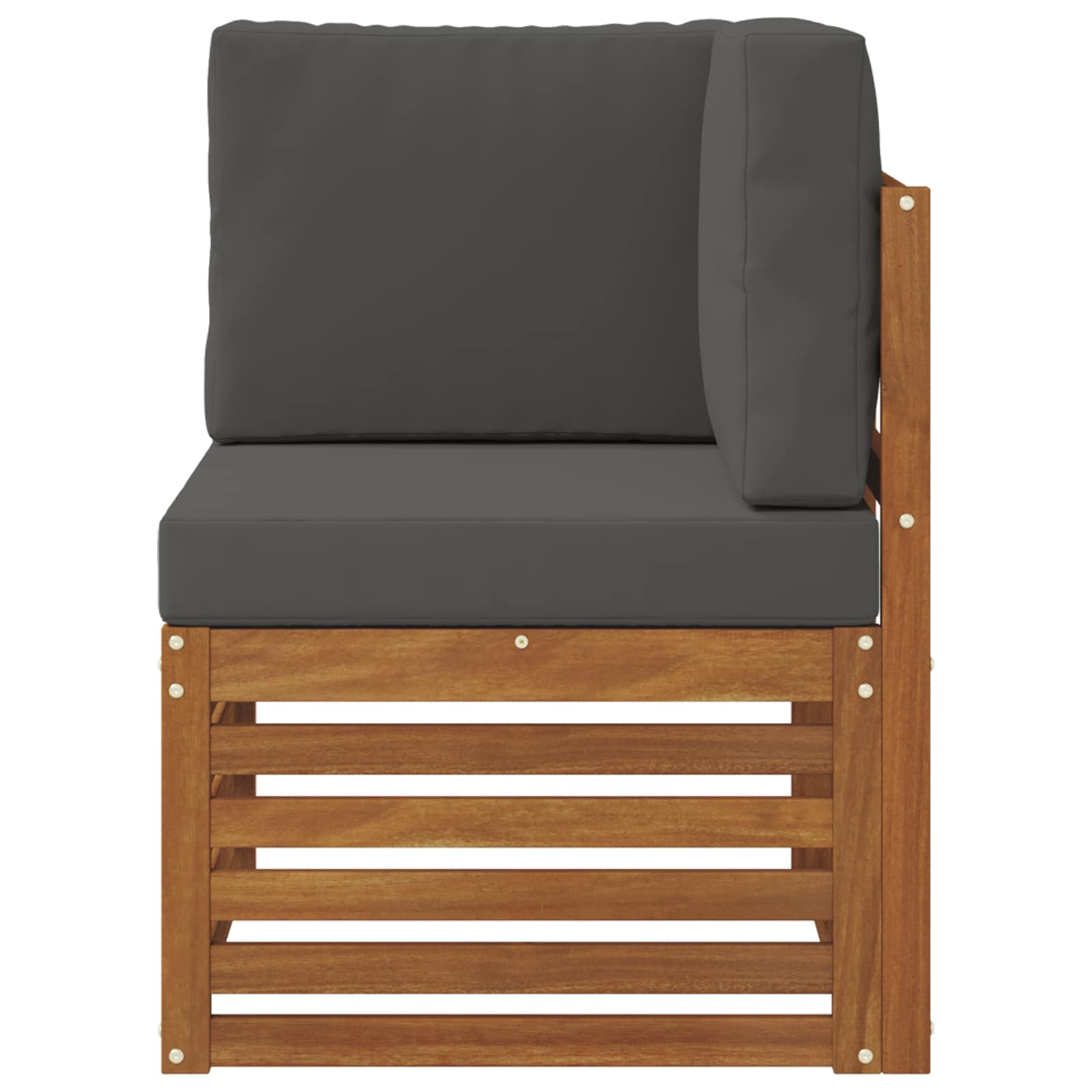 Outdoor Corner Sofa Solid Acacia Wood Natural
