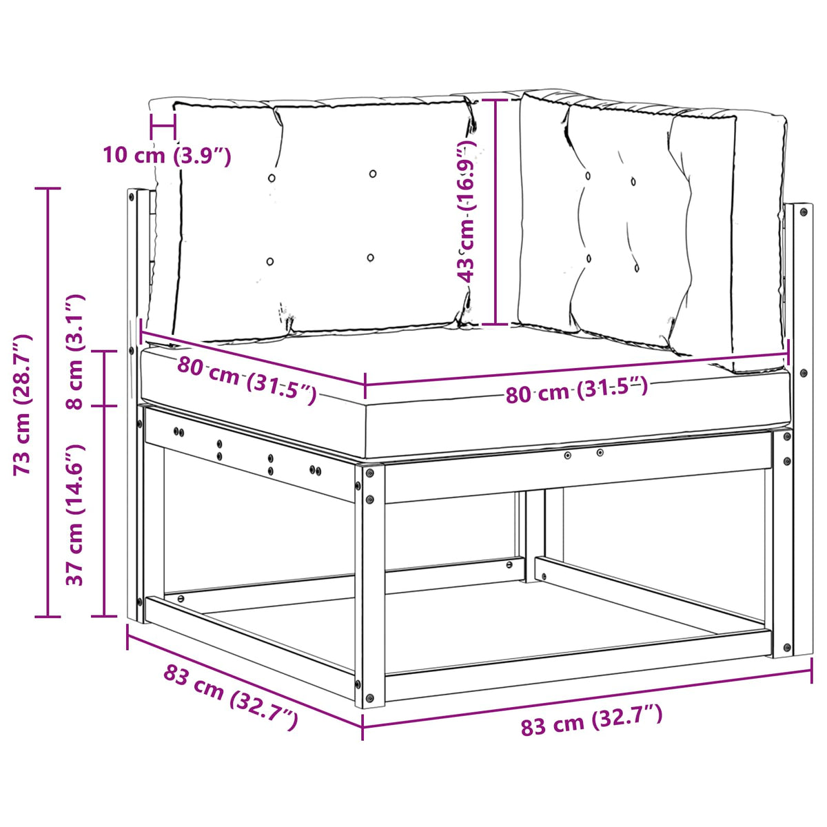 Outdoor Corner sofa Natural