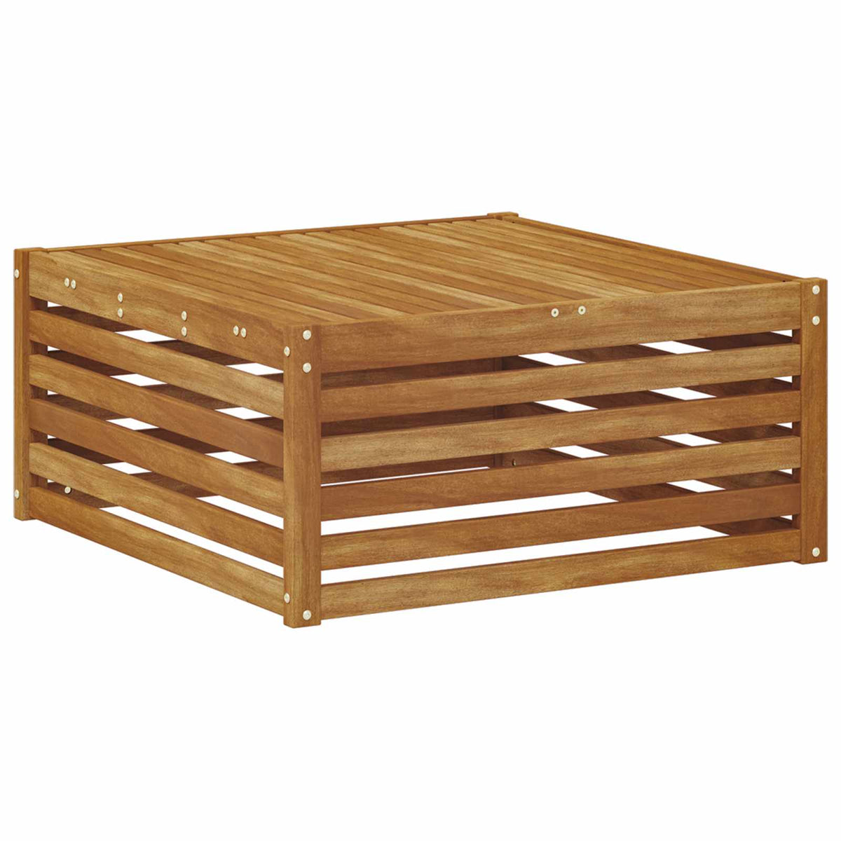 Outdoor Table Solid Acacia Wood Natural 79 x 79 x 37 cm