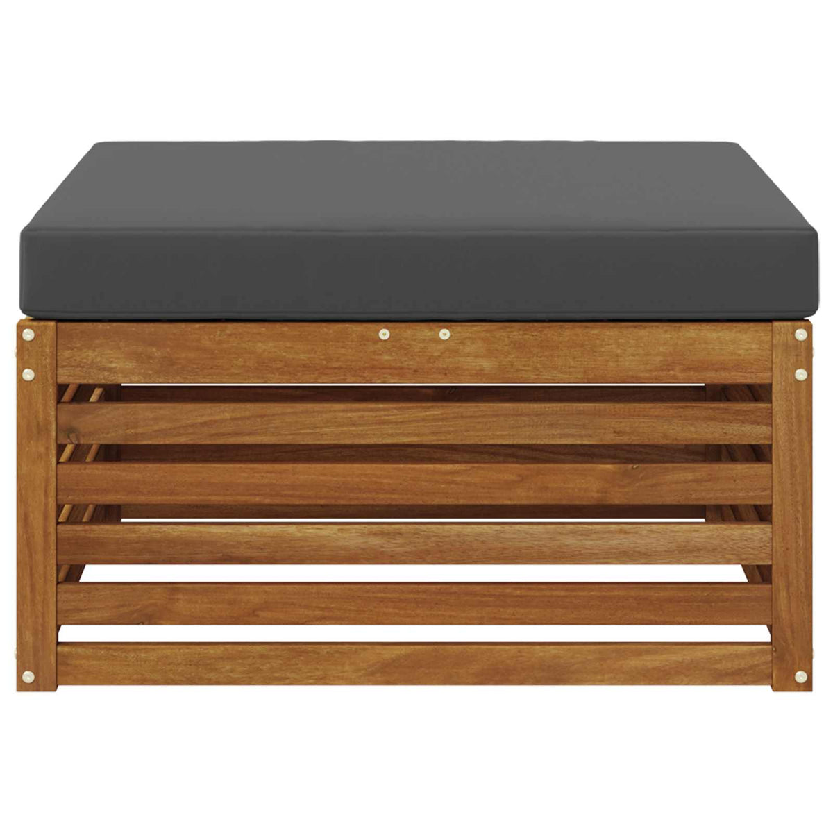 Outdoor Footstool Solid Acacia Wood Natural